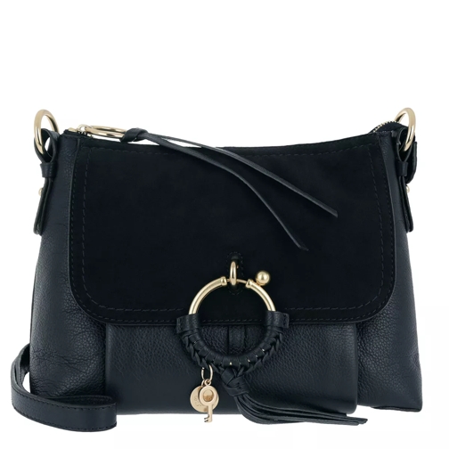 See By Chloé Joan Grained Shoulder Bag Leather Navy Crossbody Bag