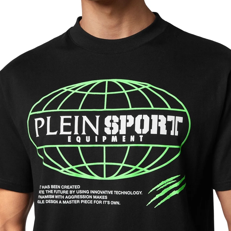 Plein Sport T-Shirt T-Shirt Rundhalsausschnitt Ss Global Express Editi schwarz(Image 5)