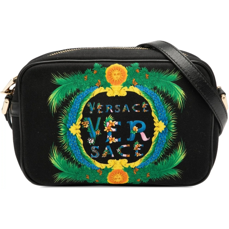 Versace Sac à bandoulière Logo Canvas Beverly Palm Miami Crossbody schwarz