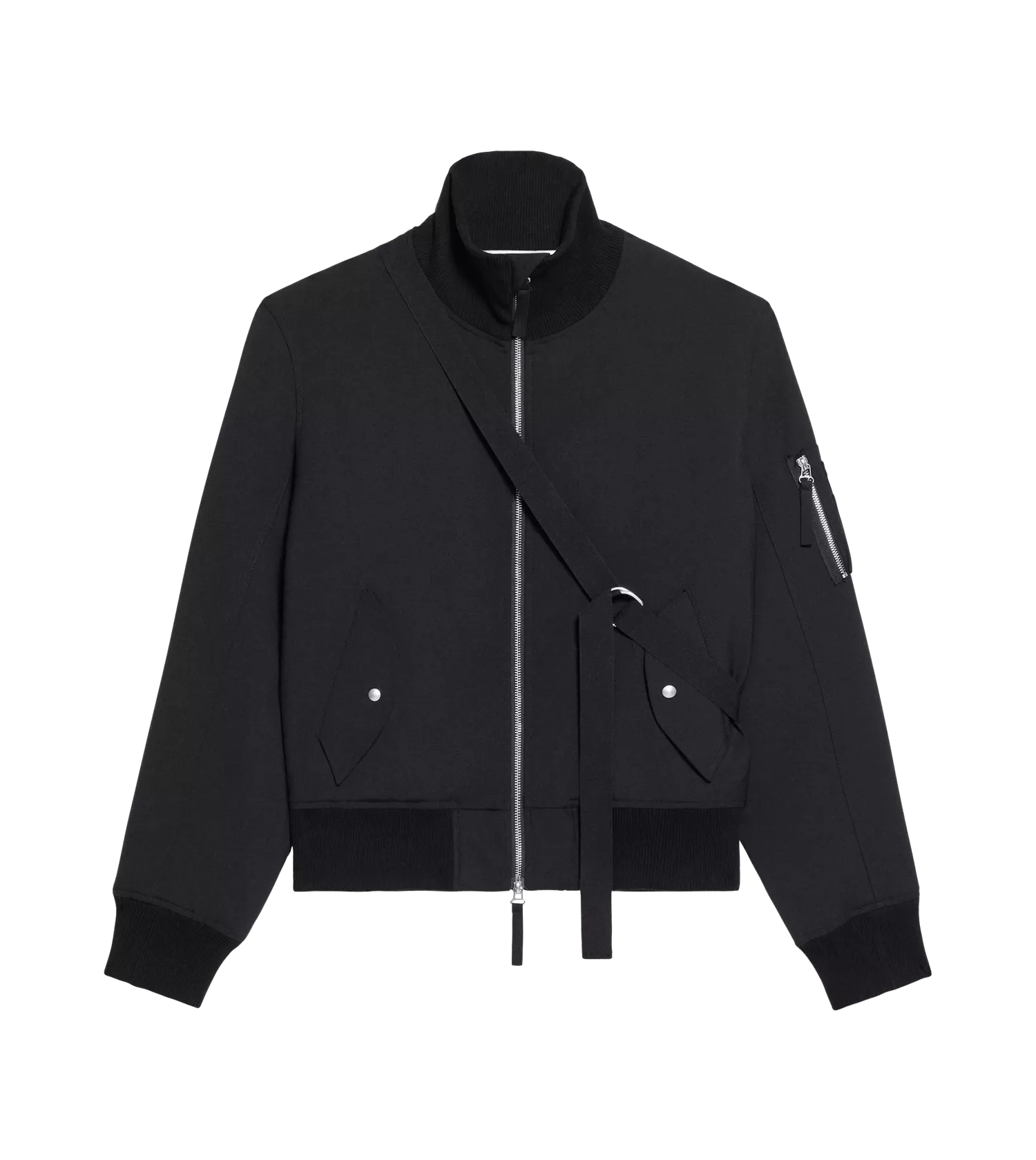 Helmut Lang Bomberjacke mit Sicherheitsgurt black black