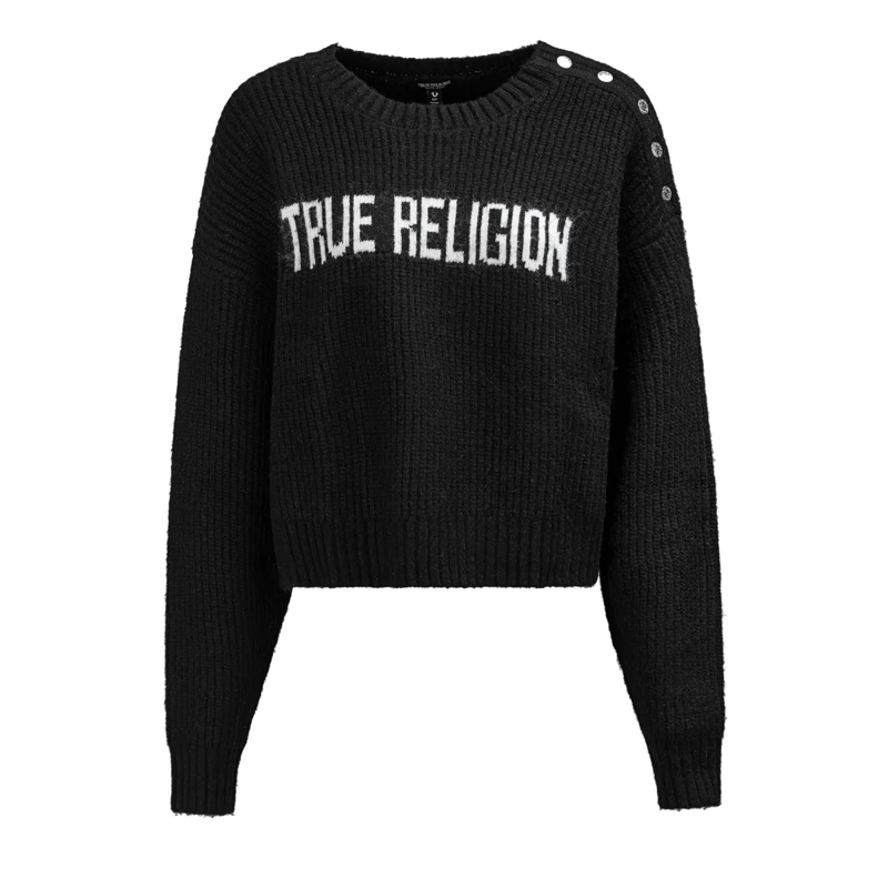 True Religion  Strickpullover schwarz