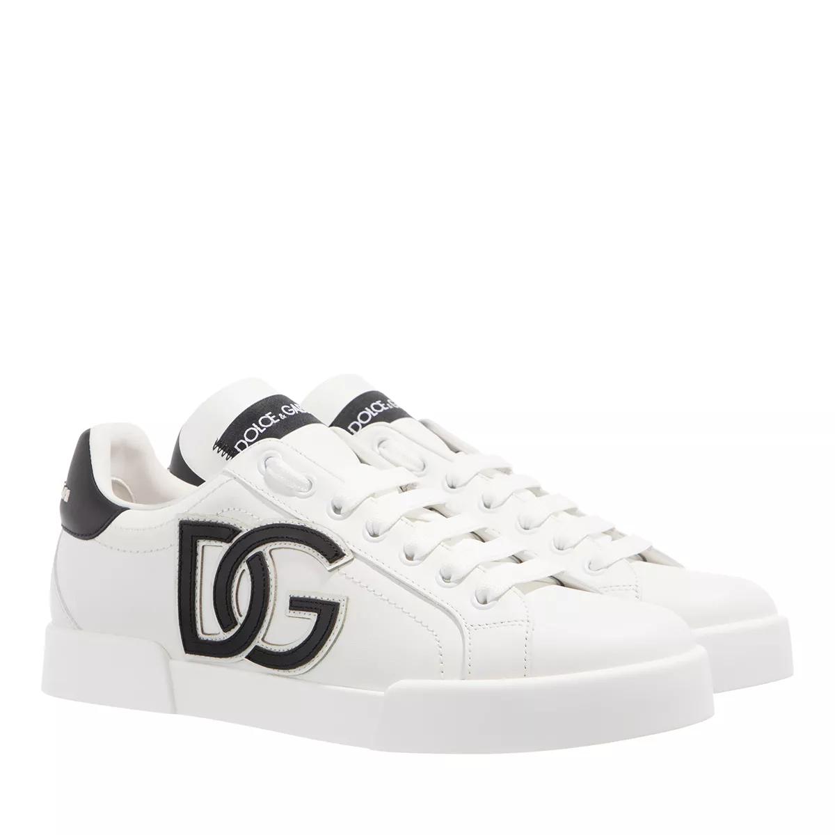 Dolce and gabbana clearance white and black sneakers