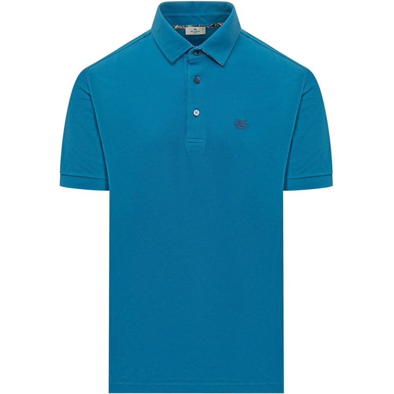 Etro Polo Polo A Maniche Corte blau