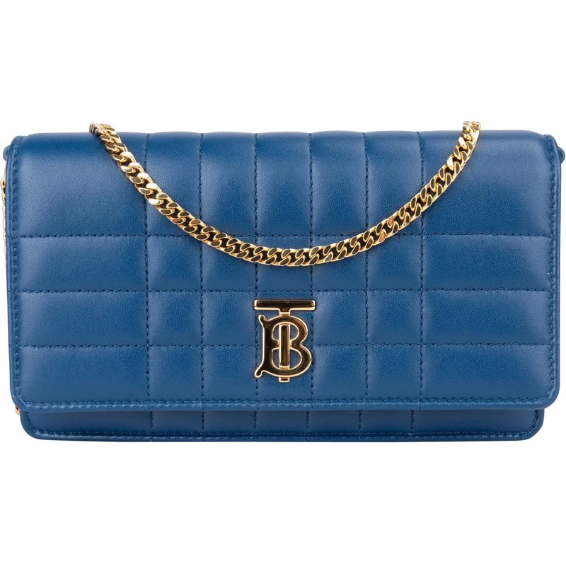 Burberry Schultertasche Burberry Blue Quilted Leather Lola Crossbody Bag blau