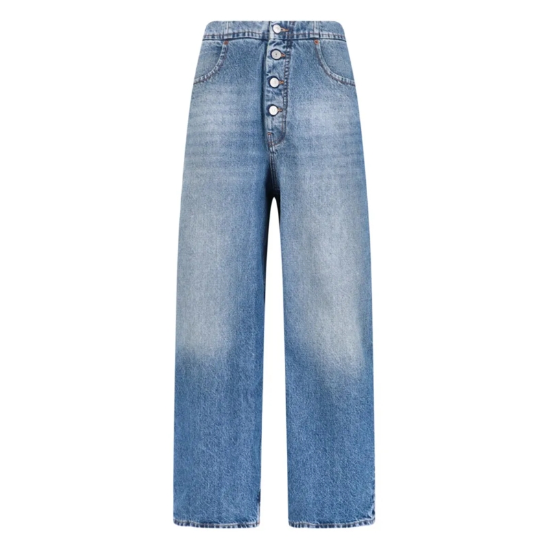 MM6 Maison Margiela Jeans Light Blue Straight-Leg Denim Jeans Blue