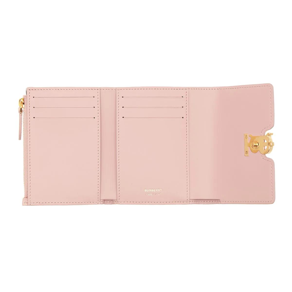 Burberry Compact Wallet Dusky Pink Tri Fold Portemonnaie