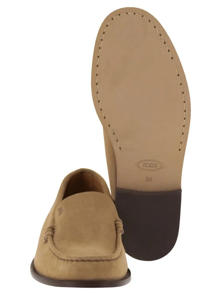 Thumbnail - Suede Leather Loafers - Gr. 41 (EU) - in Braun