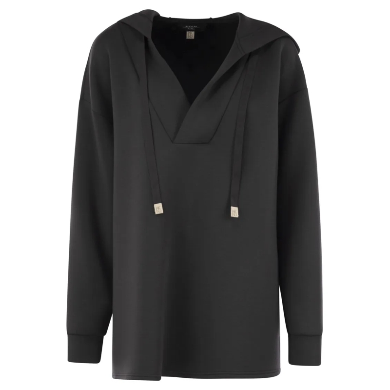 Max Mara  Giallo - Long Sweatshirt In Scuba Jersey Black