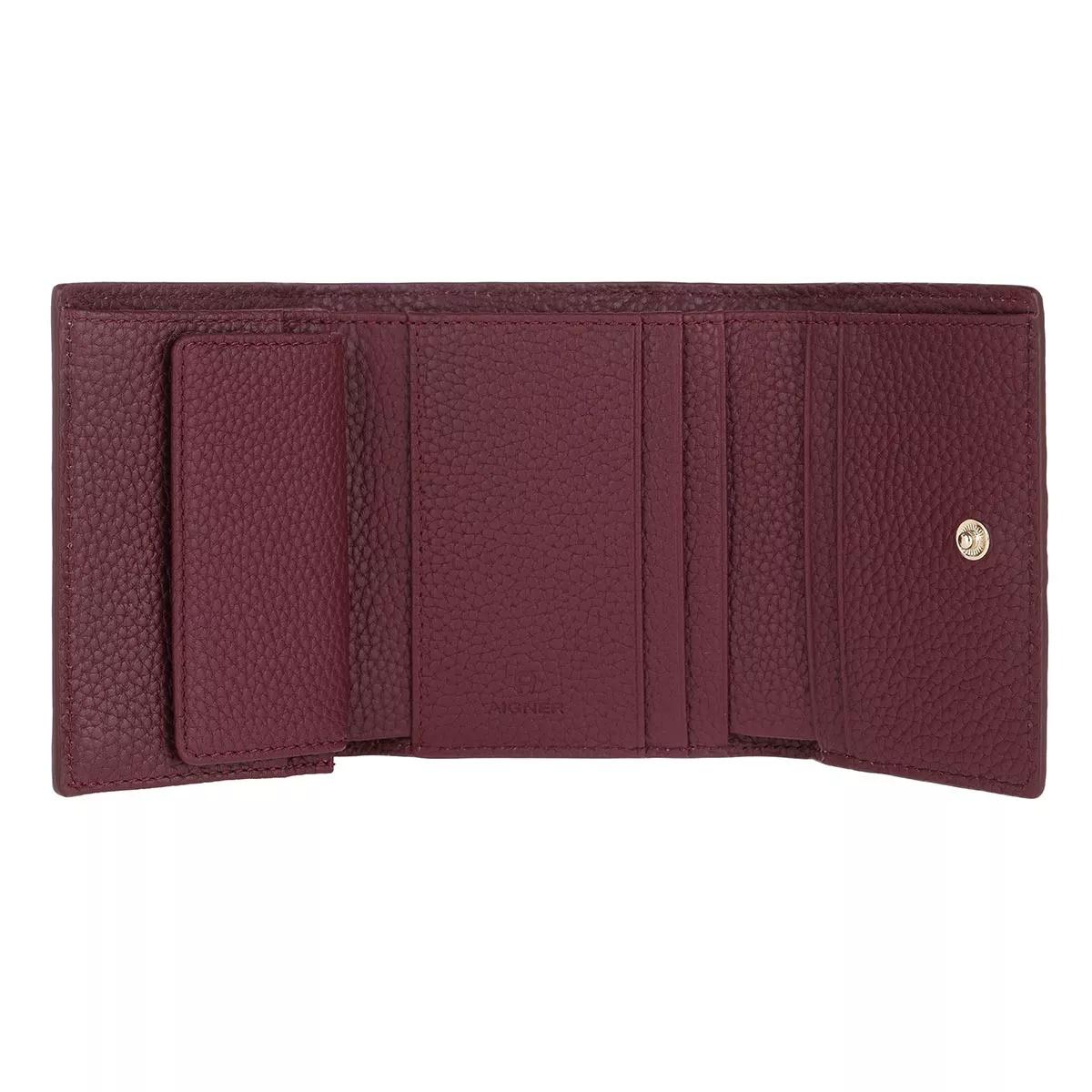 AIGNER Wallet Diadora Burgundy Flap Wallet