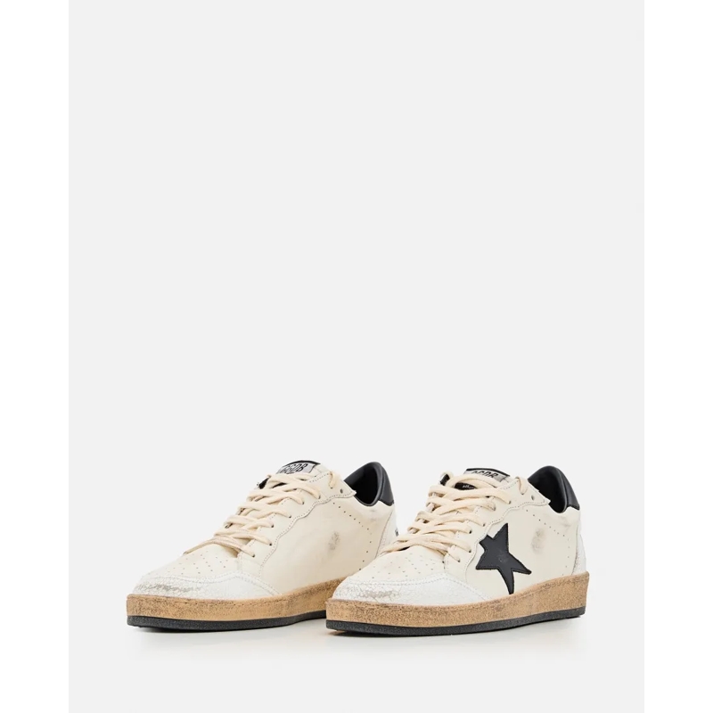 Golden Goose Lage-top sneaker Ballstar Nappa Upper Leather Star And Heel Crack T White(Image 3)