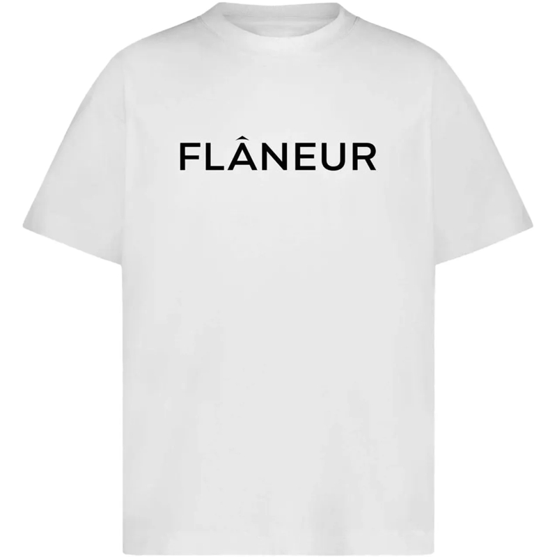 Flâneur T-shirt Printed Logo T-Shirt | White weiß