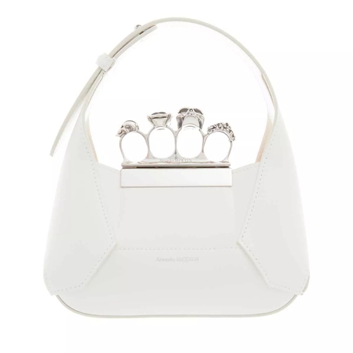 Alexander McQueen The Jewelled Hobo Mini Bag Softivory Liten väska