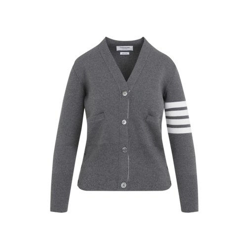 Thom Browne Strickjacke Wool Milano Classic Cardigan Grey