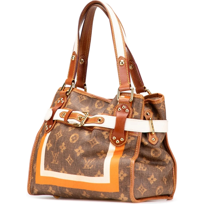 Louis Vuitton Tote Limited Edition Monogram Tisse Rayures PM braun
