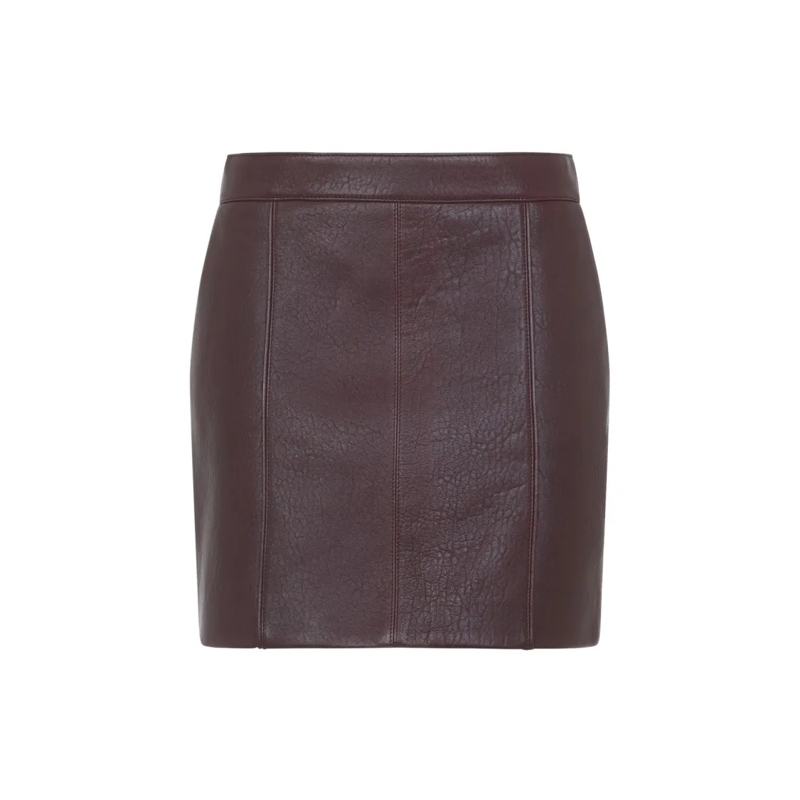 Chloé Minirock Lamb Leather Mini Skirt Brown