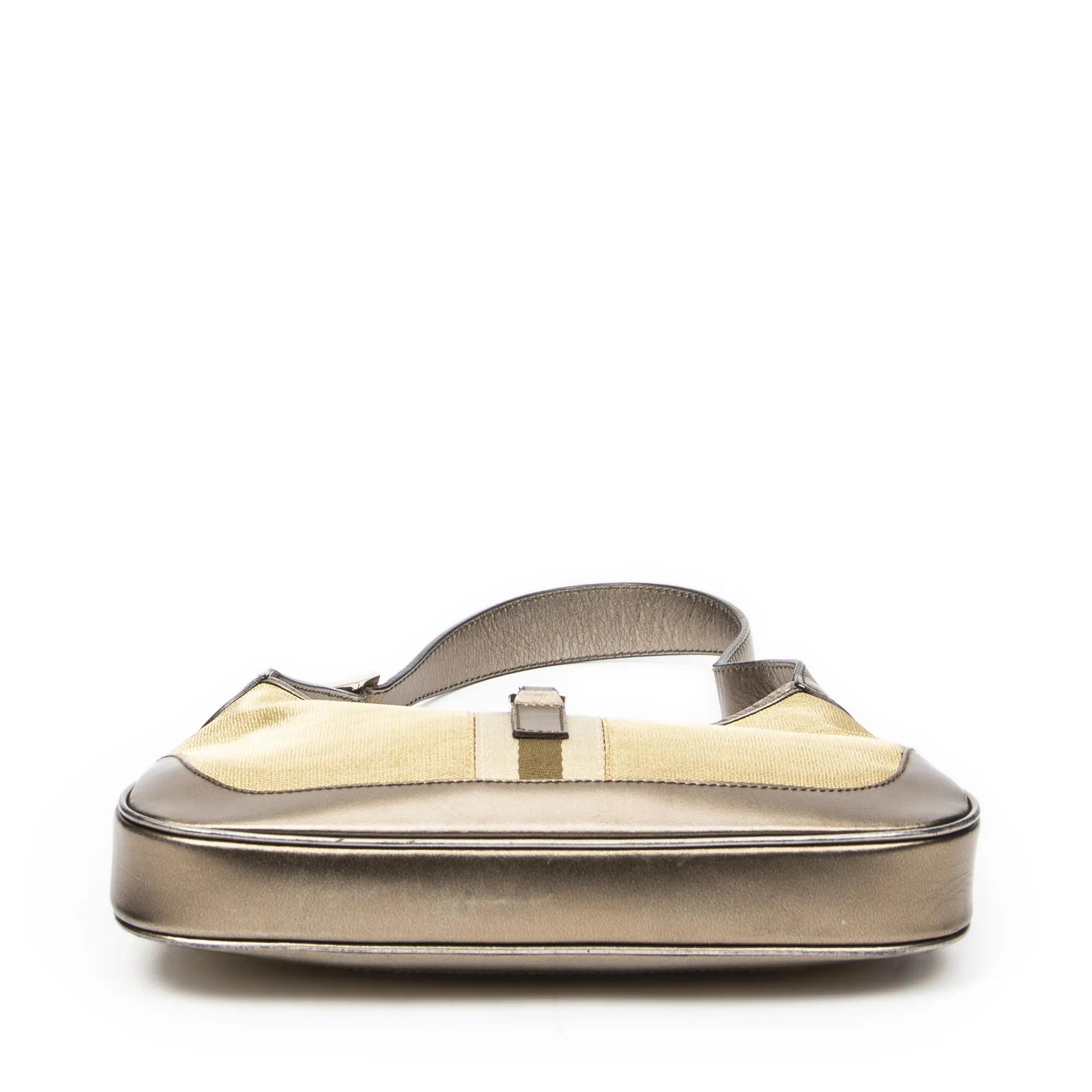 Thumbnail - Gucci Crossbody Bags - Mini Web Jackie O Hobo - Gr. unisize - in Gold - für Damen