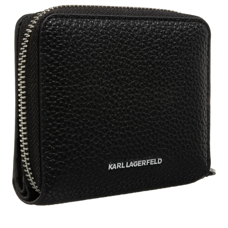 Karl Lagerfeld Portemonnaie mit Zip-Around-Reißverschluss Ikon Pebble Md Bifold Wllt Black(Image 3)