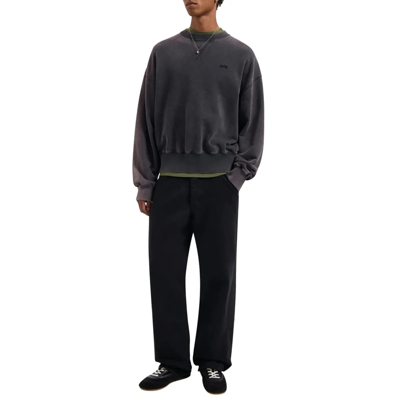 ØLÅF  Olaf Washed Signature Boxy Crewneck Sweaters Donke grau(Image 3)