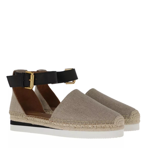 See By Chloé Flat Wedge Espadrilles Suede Nero Espadrille