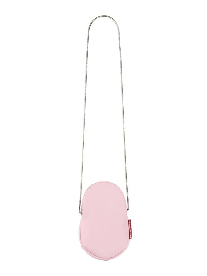 Moschino Hobo bags Rounded Cap-Style Mini Bag With Metallic Chain Str in roze