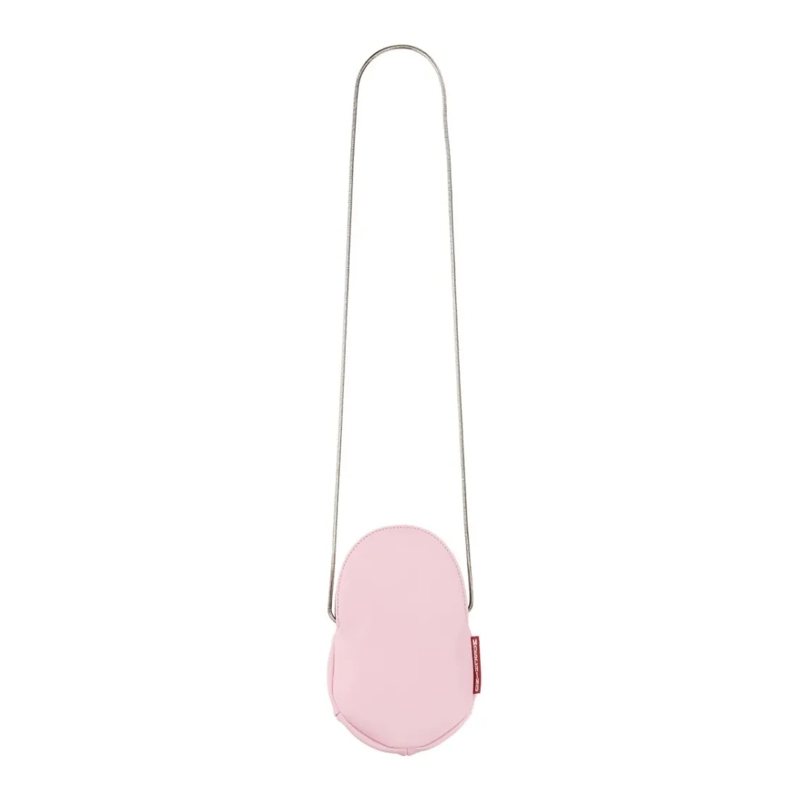 Moschino Schultertasche Rounded Cap-Style Mini Bag With Metallic Chain Str Pink (Image 4)