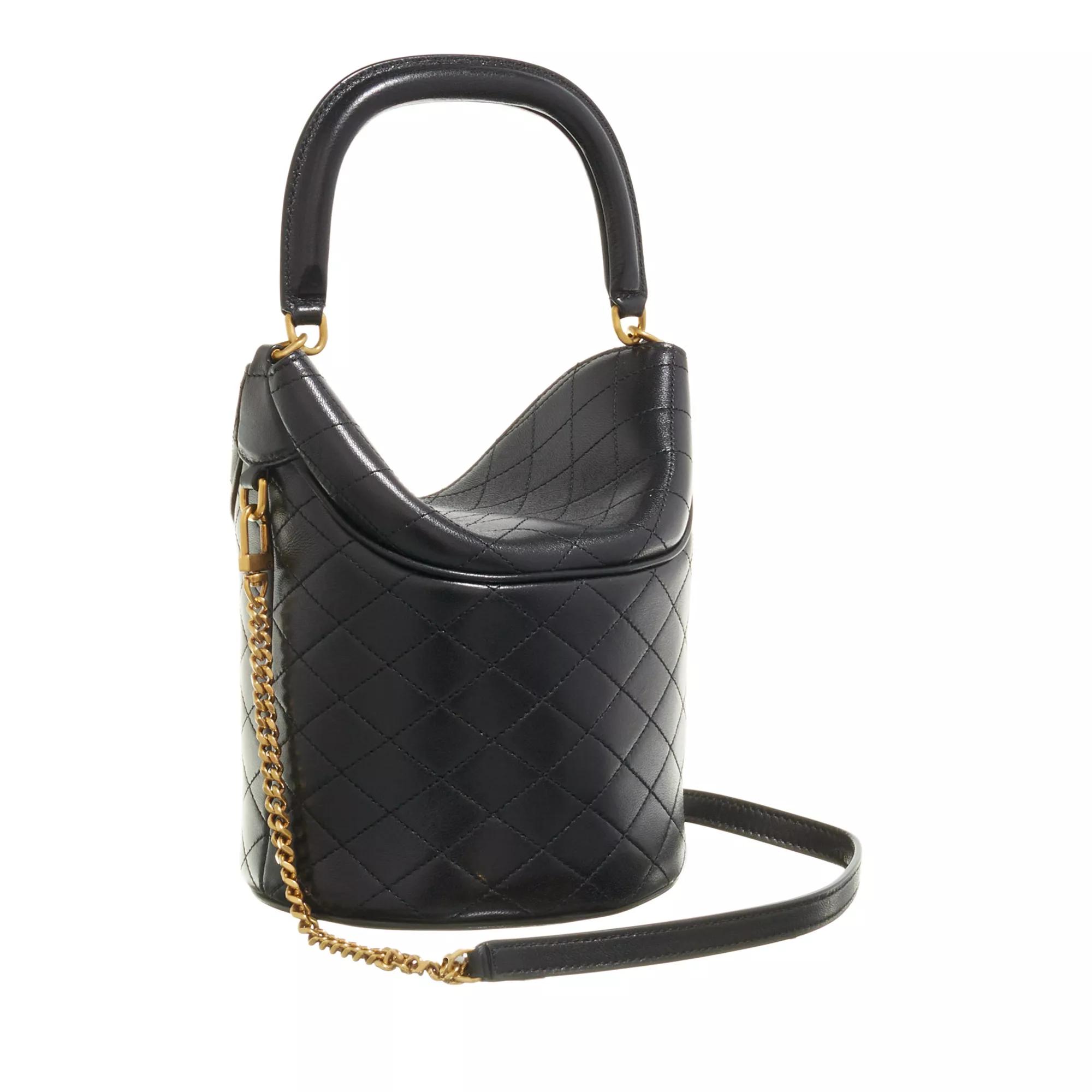 Saint Laurent Bucket bags Gaby Mini Quilted Nappa Bucket Bag in zwart