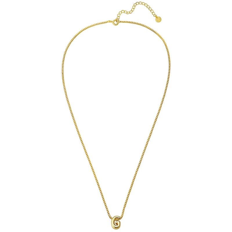 Glanzstücke München Mittellange Halskette Sterling Silber Halskette Buchstabe G gold(Image 2)