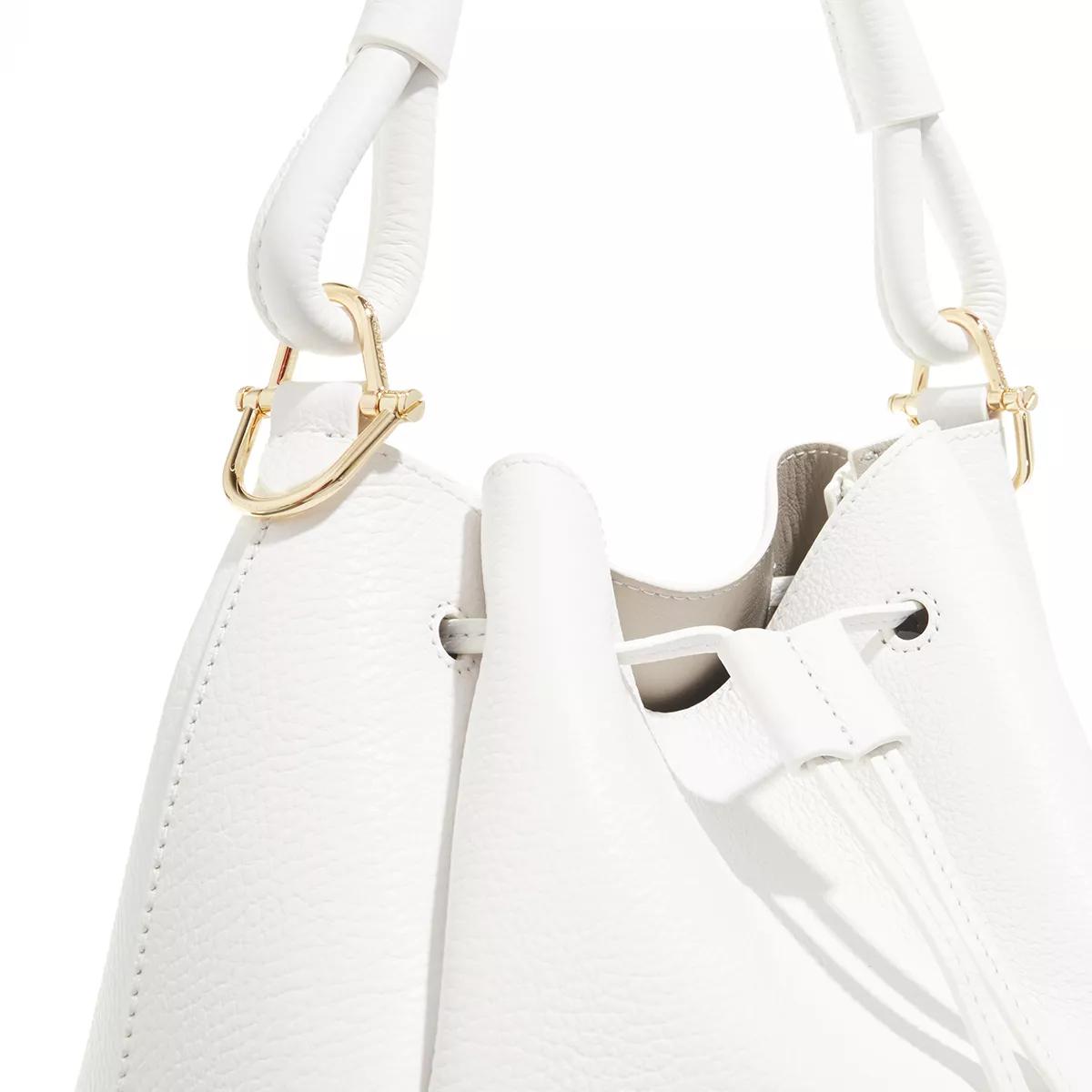 Coccinelle Witte Leren Handtas met Handvat en Schouderband White Dames