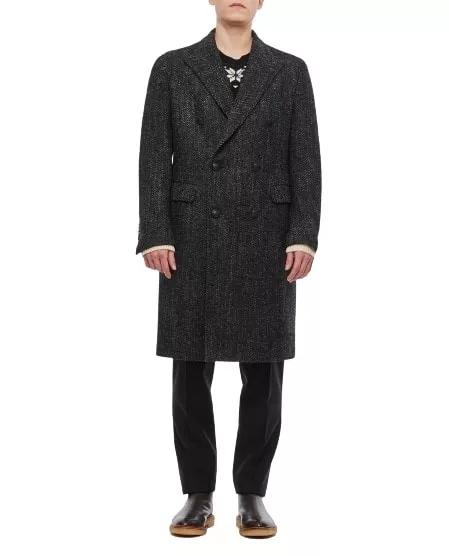 Tagliatore - Double Breasted Coat - Größe 48 - black