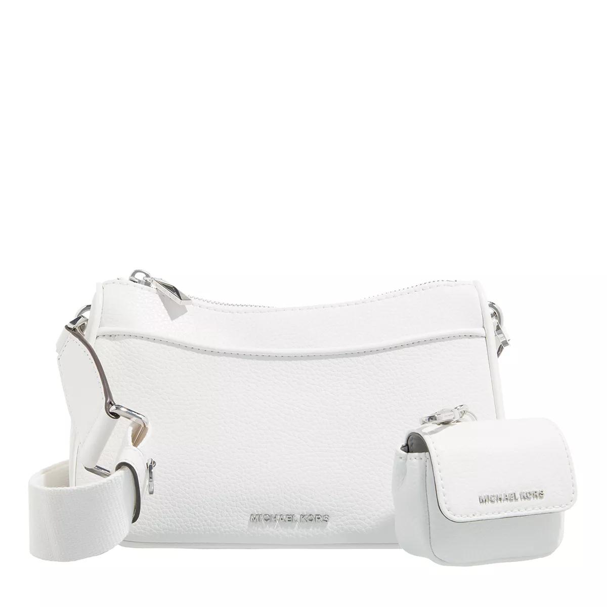 Michael Kors Md Tz Pch Xbody W Strap Optic White Crossbody Bag