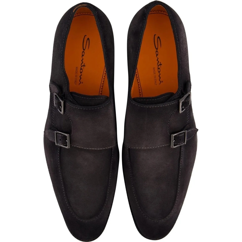 Santoni Loafer Heren Dyne Double Monk Bruin braun (Image 3)