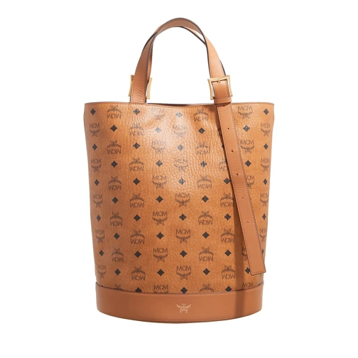 MCM Aren Vi Tote Med  Cognac Tote