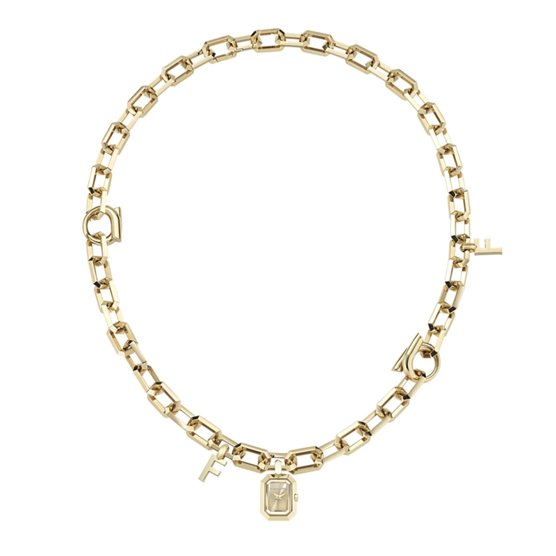 Salvatore Ferragamo Quarzuhr Quarz-Analoguhr Ferragamo Charm Necklace gold