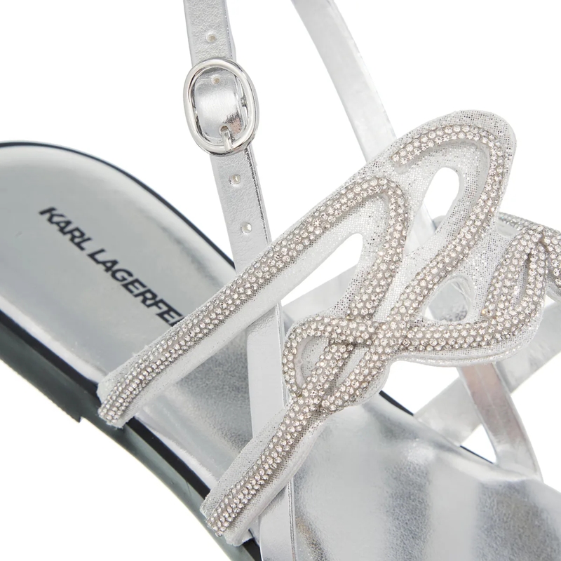 Karl Lagerfeld Sandalen Olympia Karl Signia Slide Heavy Glitter Silver(Image 10)