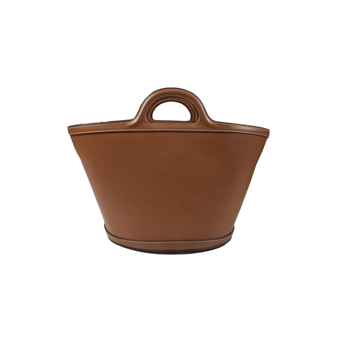 Marni Bucket bags Tropicalia Small Bucket Bag In Brown Leather in bruin