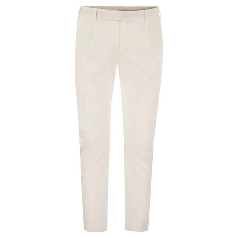Pt Torino Pantalon de costume Dieci - Stretch Cotton Trousers Neutrals