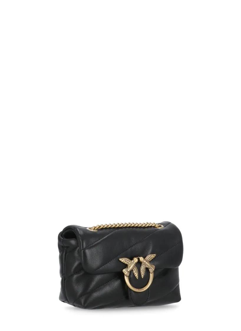 Pinko Hobo bags Black Love Baby Puff Shoulder Bag in zwart