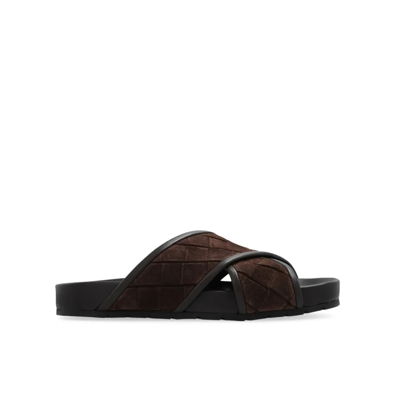 Bottega Veneta Loafer Tarik Criss Cross Sandal Brown