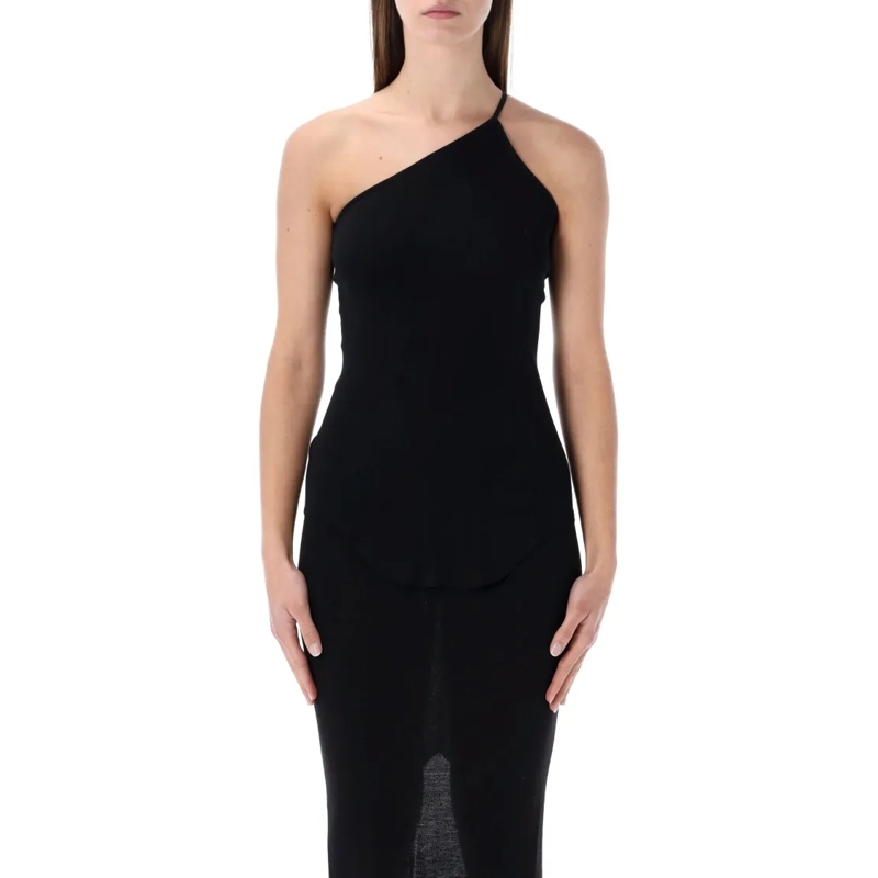 Rick Owens Blouse One Shoulder Top Black