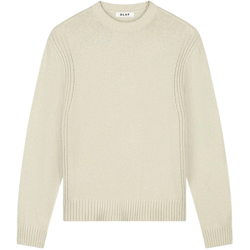 ØLÅF  Olaf Essential Knitted Crewneck Sweaters Off White weiß