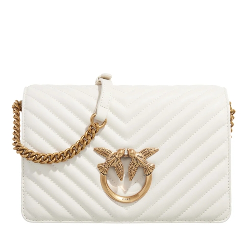 Pinko Crossbody Bag Love Click Classic Bianco Antique Gold