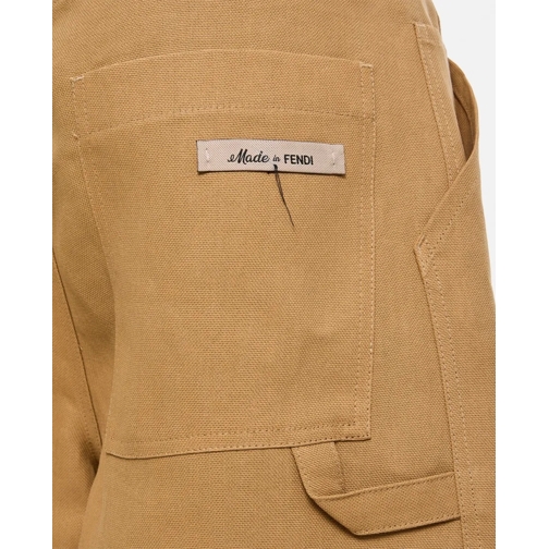 Fendi Short décontracté Paper Canvas Bermuda Brown (Image 8)
