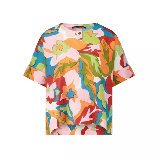 Hannes Roether Rundhalsblusen-Shirt aus Baumwolle 48104526610778 Multicolor 