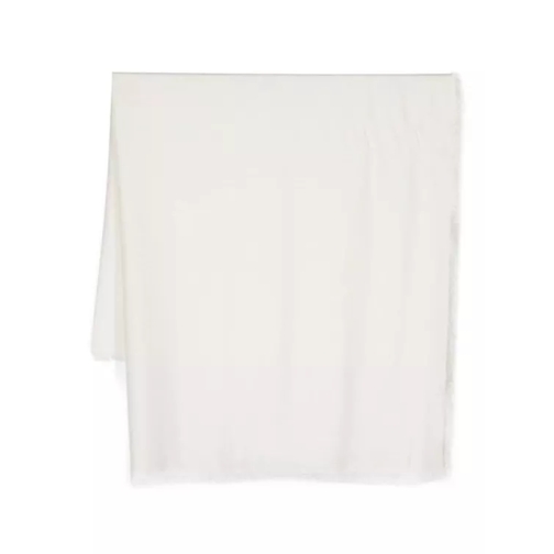 Max Mara Silk-Cotton Scarf White 