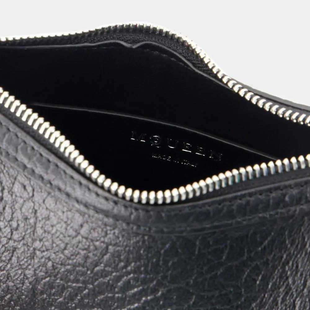 alexander mcqueen Crossbody bags Mini Cross Bar Purse Leather Black in zwart