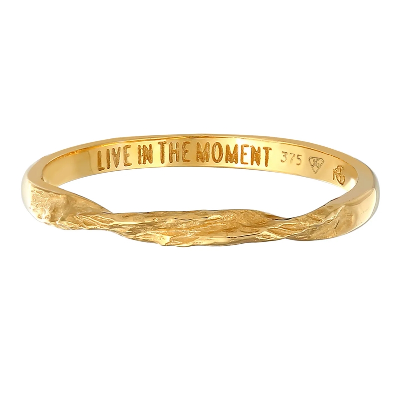 Haze & Glory Ring Ring Bandring gedreht - Moment 375 Gelbgold gold(Image 2)
