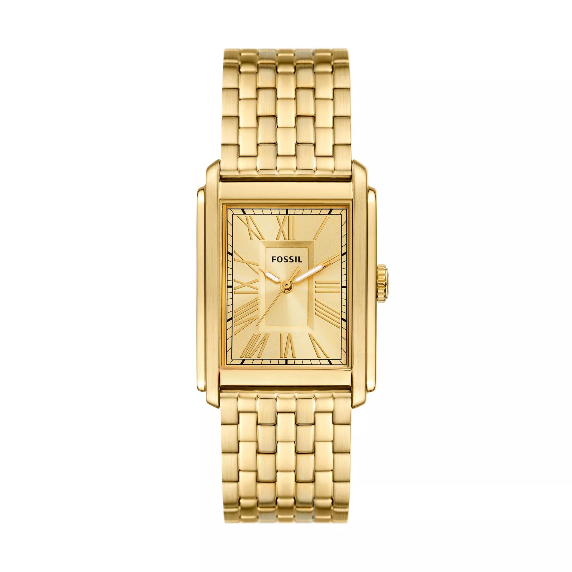 Fossil Uhren - Carraway Three-Hand Stainless Steel Watch - Gr. unisize - in Gold - für Damen