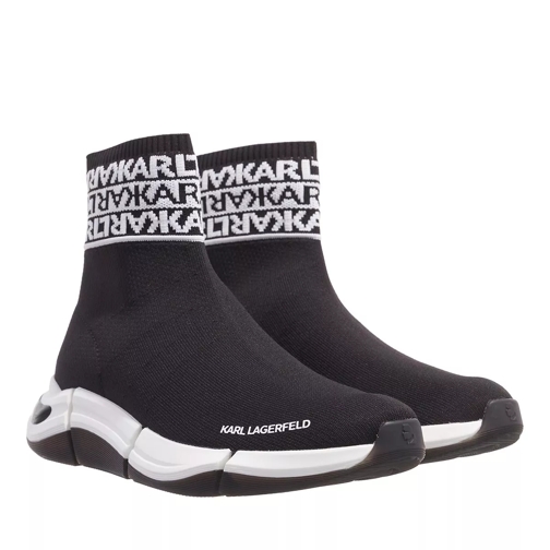 Karl Lagerfeld Quadra Triple Trim Ankle Bt Black Knit Textile Slip-On Sneaker