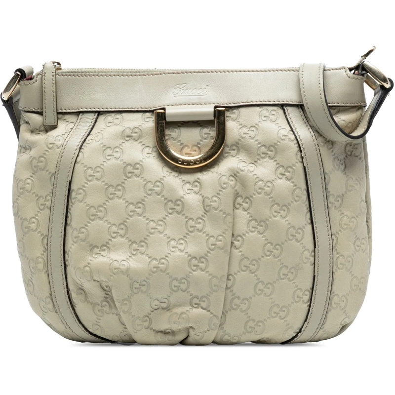 Gucci Schultertasche Guccissima Abbey D Ring Crossbody weiß