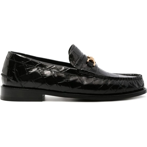 Versace Mocassin Flat shoes Black Black schwarz